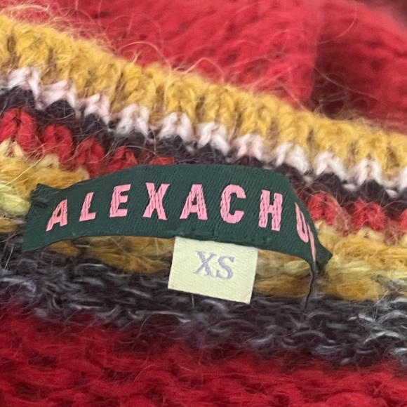 AlexaChung Red Striped Knit Mohair Sweater XS - Picture 8 of 8